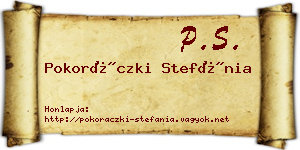 Pokoráczki Stefánia névjegykártya